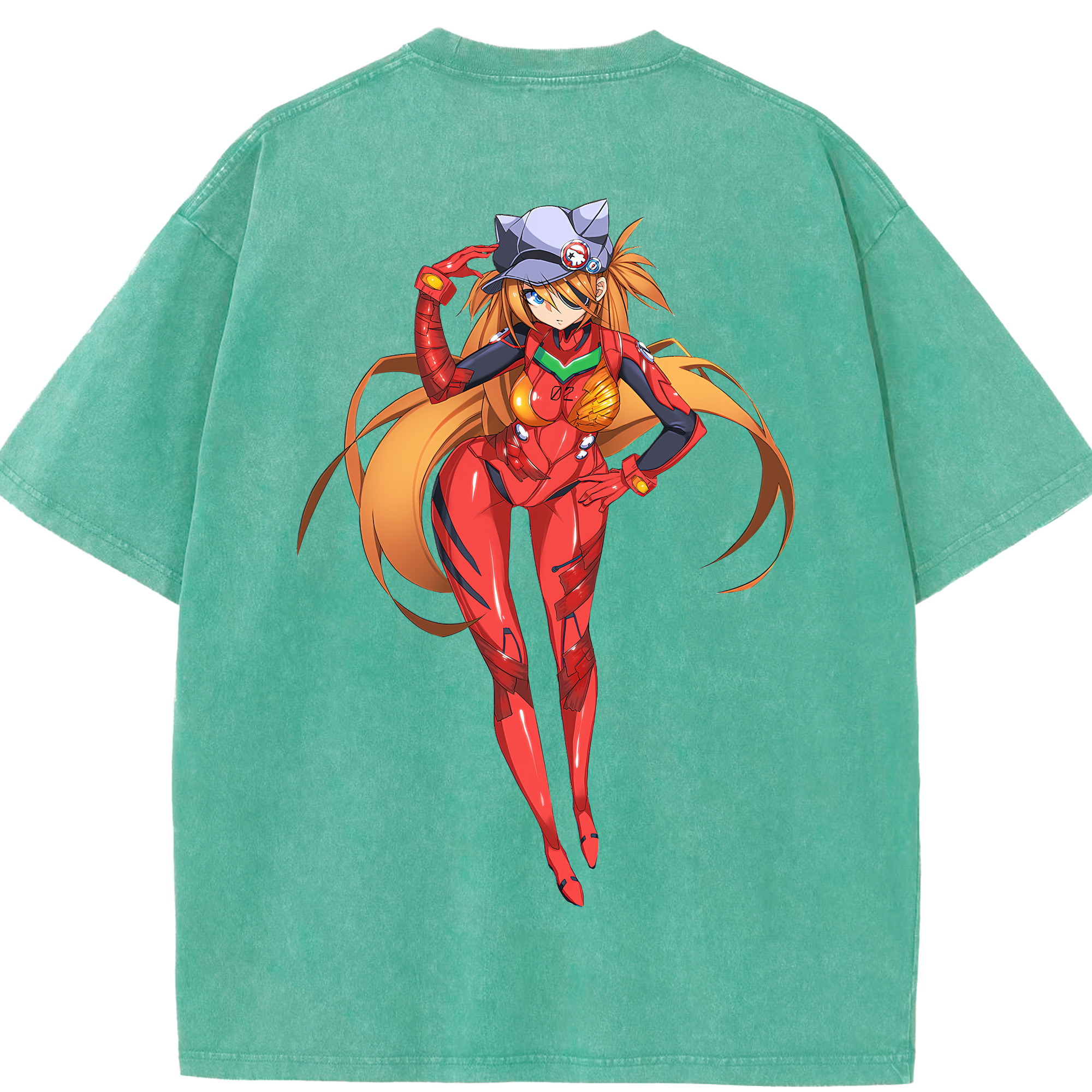 （画像用） EVA 新世紀エヴァンゲリオン 綿100% ヴィンテージ風 半袖Tシャツ（背面プリント）